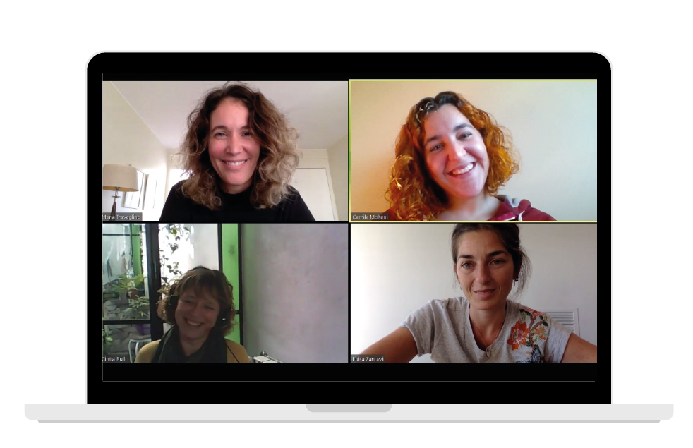 María Travaglino, Luisa Zanuzzi, Cintia Rullo y Camila Molteni